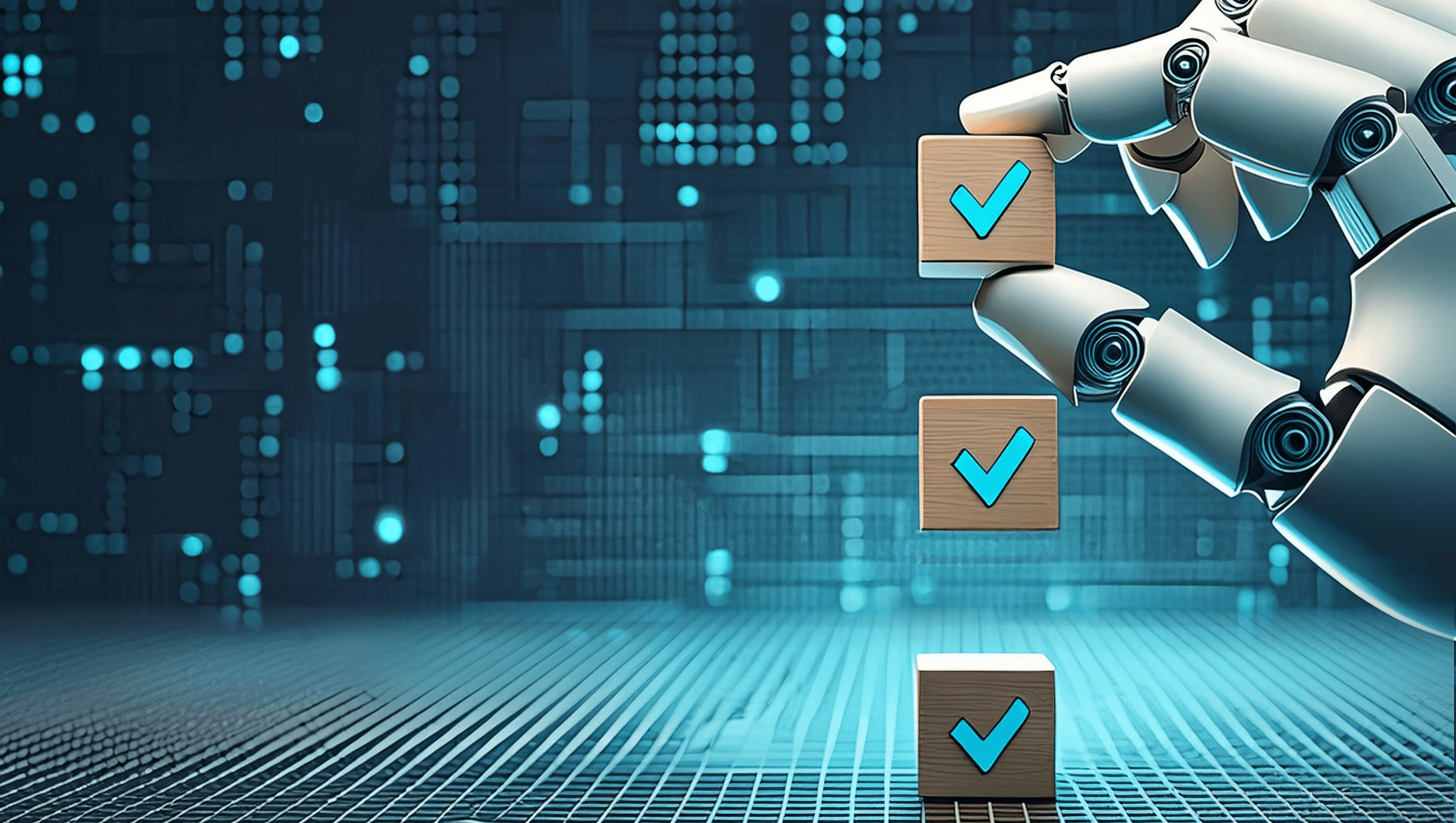 KI-Potenzialanalyse Seite Roboterhand